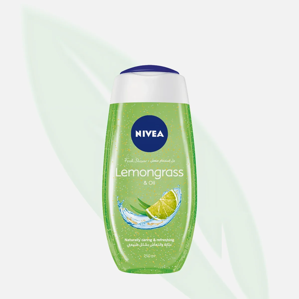 NIVEA جل استحمام بزيت الليمون الحشيشي وحبيبات الزيت 250 مل