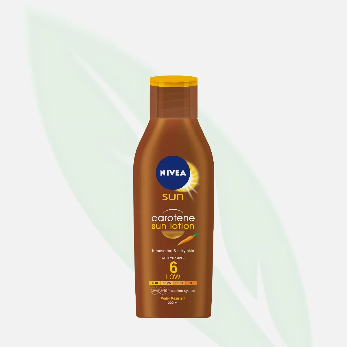 NIVEA SUN لوشن التسمير بخلاصة الكاروتين SPF 6 بفيتامين E 200 مل