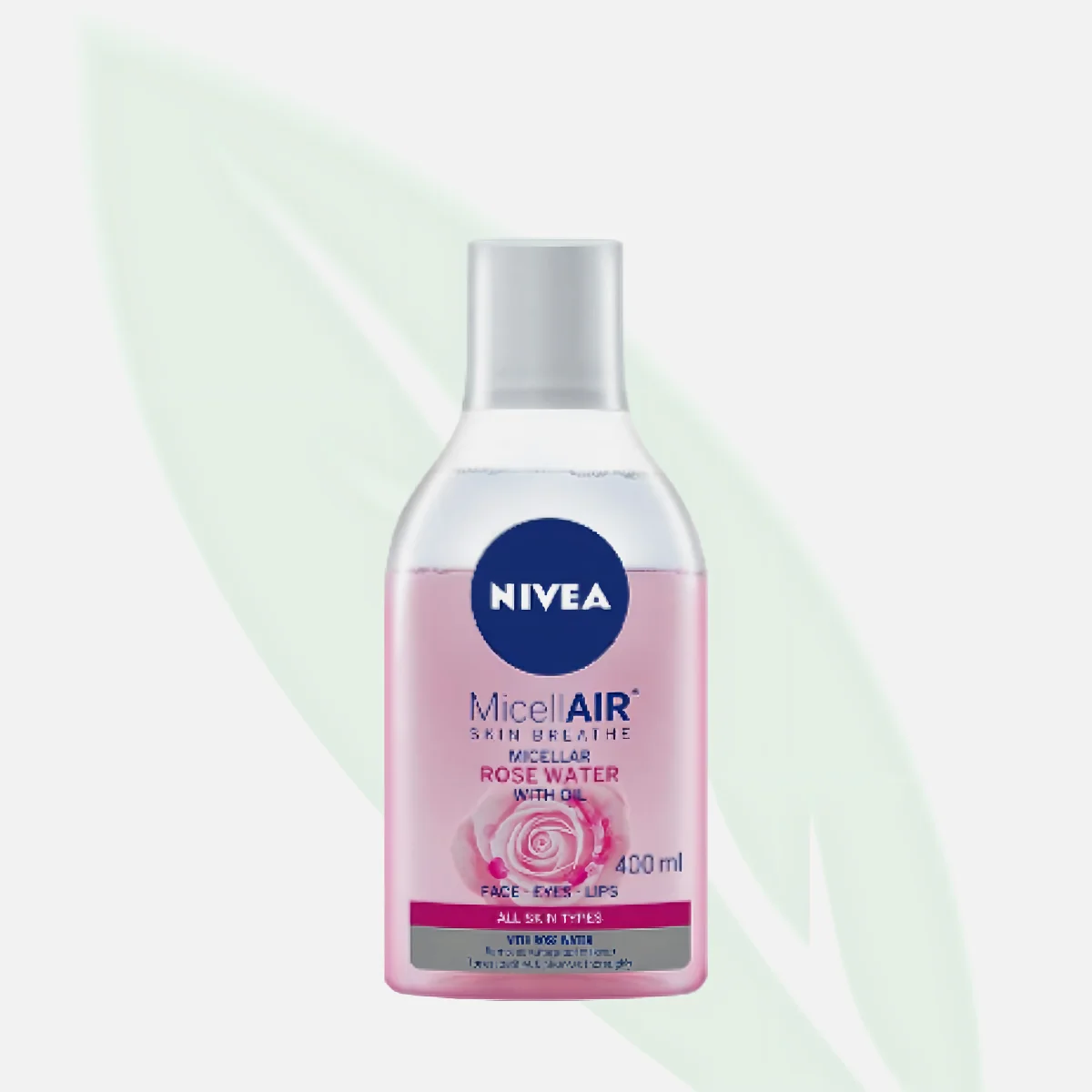 NIVEA ماء ميسيلي مزيل للمكياج بماء الورد العضوي والزيت 400 مل