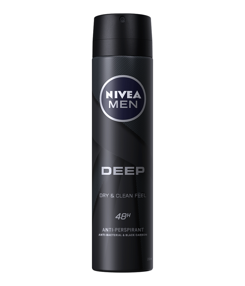 NIVEA MEN مزيل عرق رجالي ديب بالفحم النشط للحماية 48 ساعة 150 مل