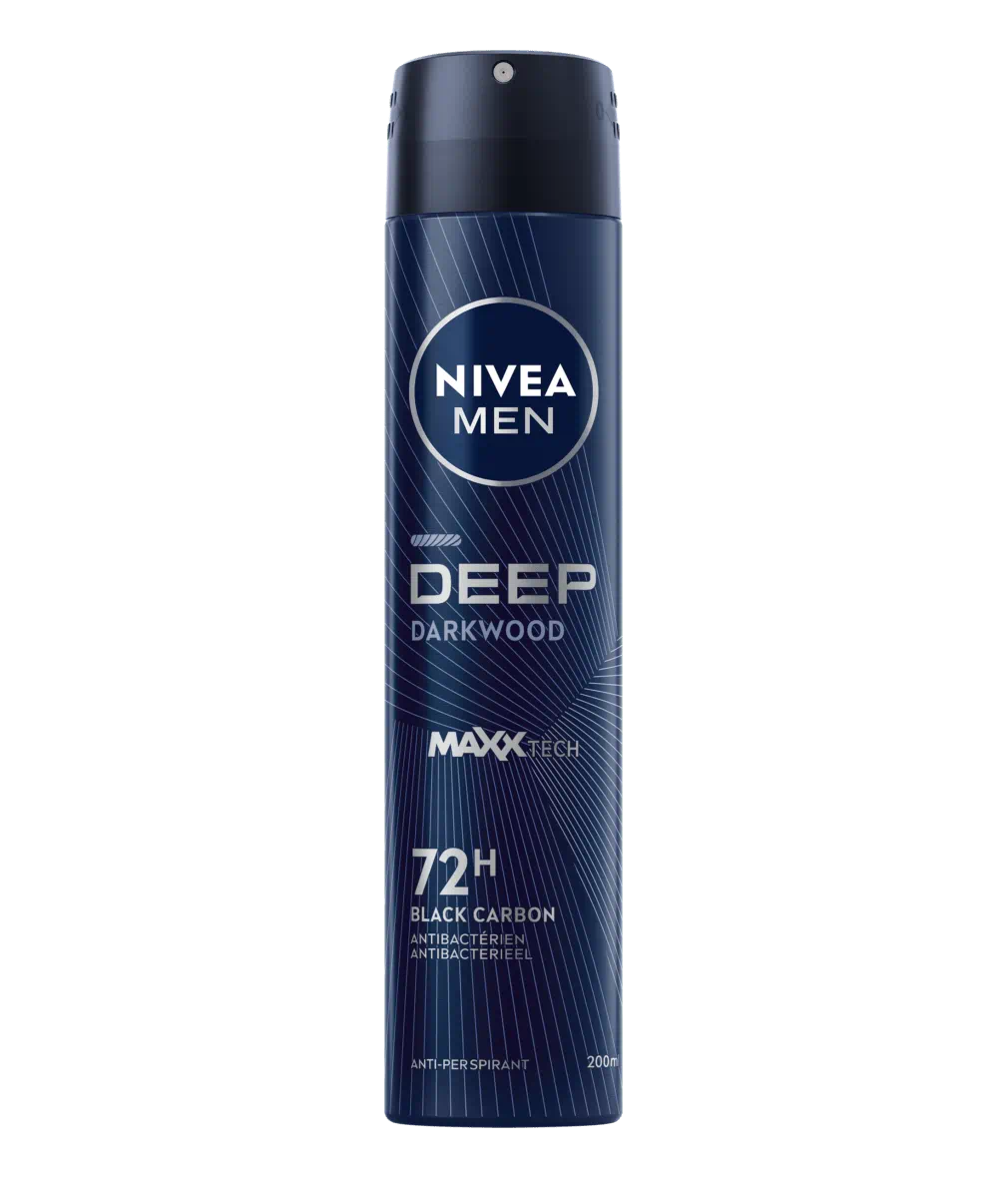 NIVEA MEN مزيل عرق بخاخ بحماية 72 ساعة برائحة الخشب الداكن 200 مل