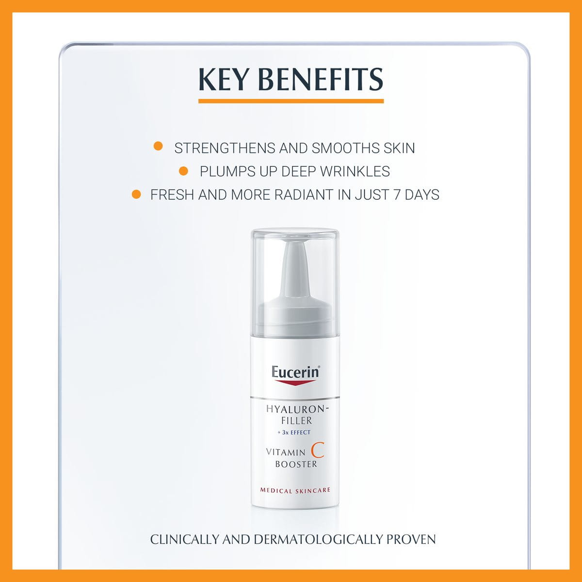 EUCERIN بوستر هيالورون فيلر بفيتامين C عبوة ثلاثية 3×8 مل EUCERIN بوستر هيالورون فيلر بفيتامين C عبوة ثلاثية 3×8 مل