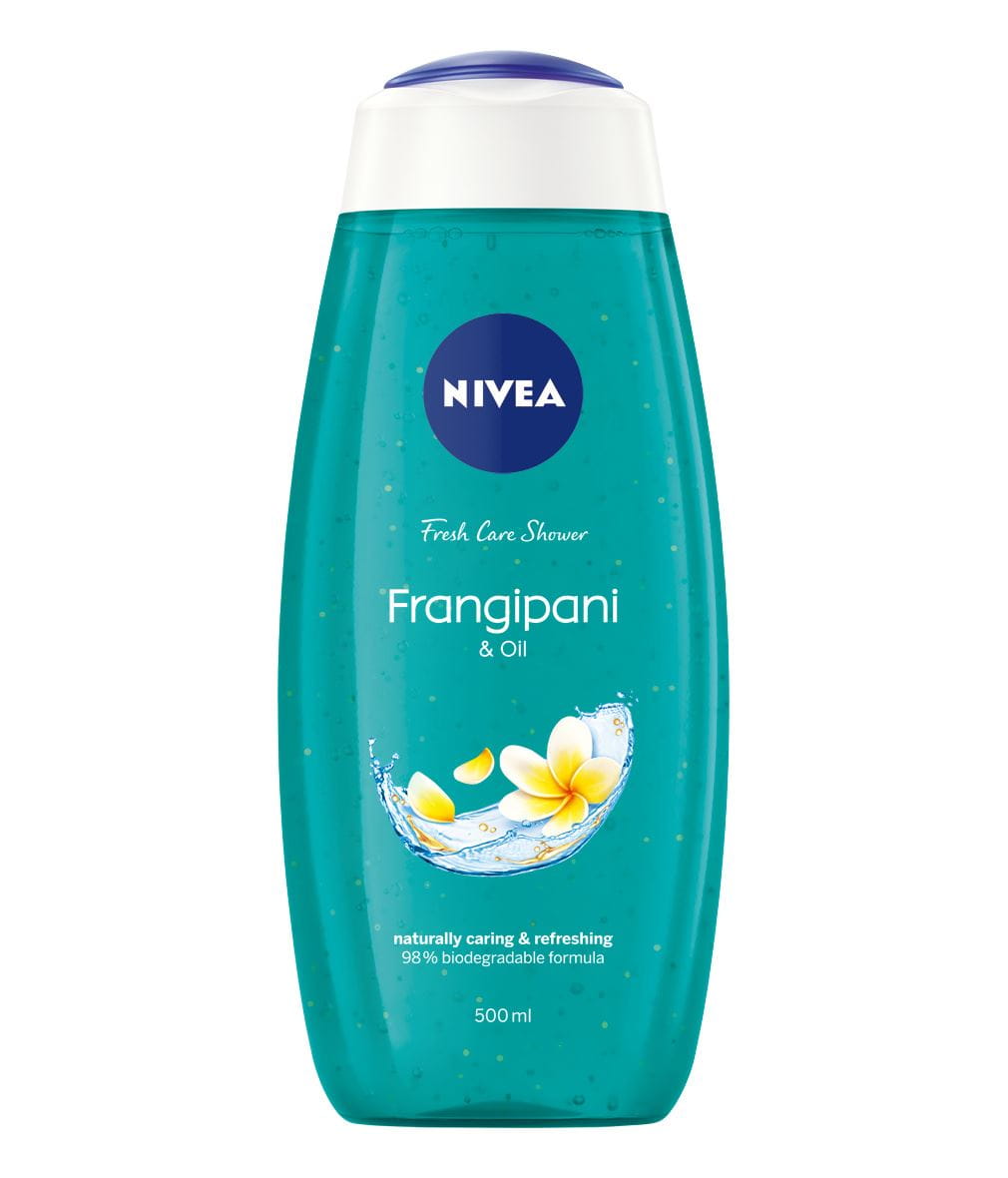 NIVEA جل استحمام بعطر زهرة الفرانجيباني وحبيبات الزيت 500 مل