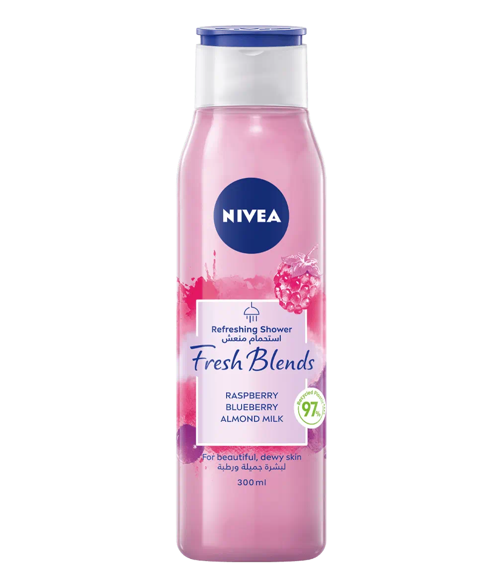 NIVEA غسول الجسم النباتي فريش بلندز بالمشمش وحليب الأرز 300 مل