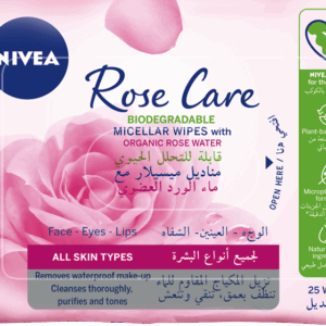 NIVEA Rose Care مناديل ميسيلر لإزالة المكياج بماء الورد
