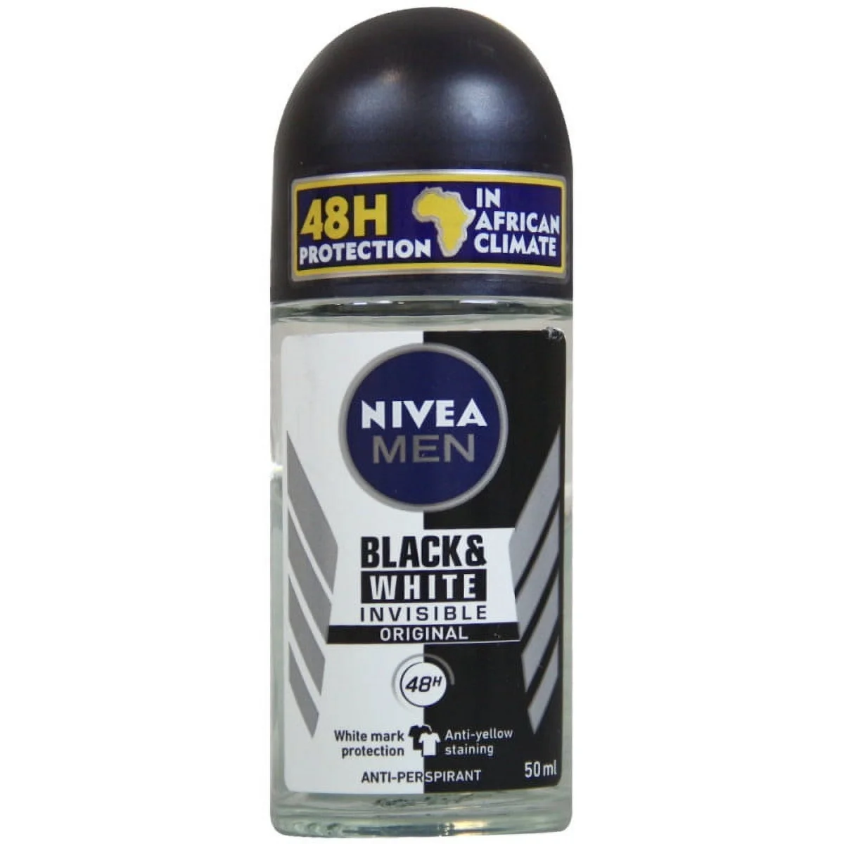 NIVEA MEN مزيل عرق Black & White غير مرئي أصلي للرجال 50 مل