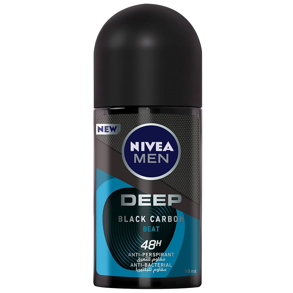 NIVEA MEN مزيل عرق Deep Black Carbon بالفحم للرجال 50 مل