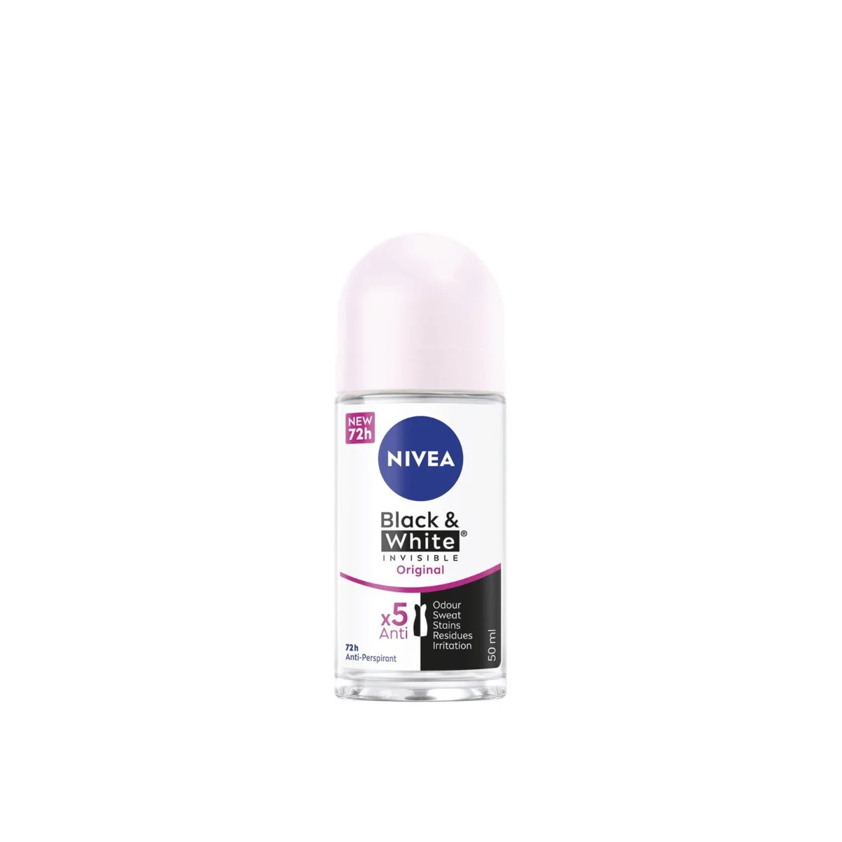 NIVEA مزيل عرق Black & White الأصلي ضد البقع للملابس 50 مل