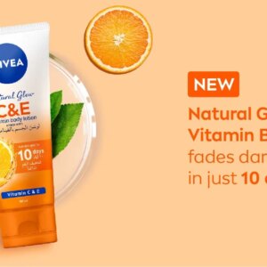 NIVEA لوشن ناتشورال جلو بفيتامين C وE برائحة البرتقال 180 مل