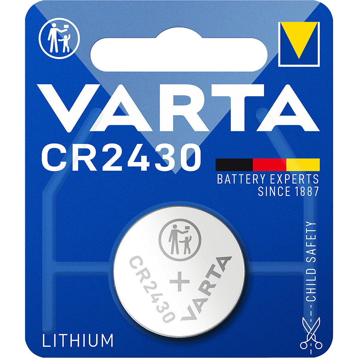 VARTA بطارية ليثيوم قرصية CR2430 بجهد 3 فولت سعة 290 مللي أمبير VARTA بطارية ليثيوم قرصية CR2430 بجهد 3 فولت سعة 290 مللي أمبير