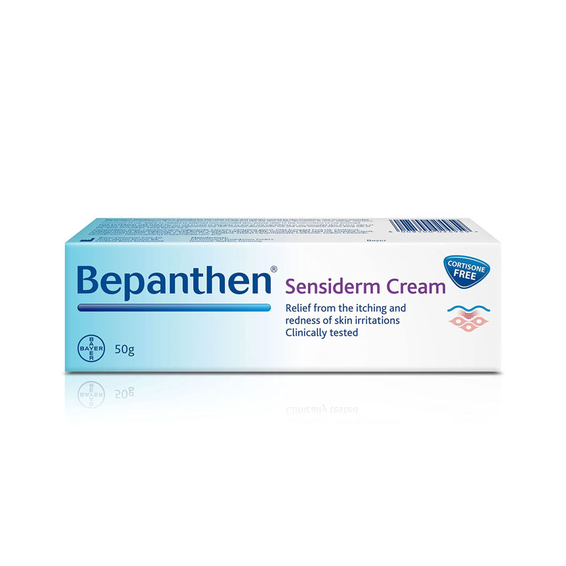 BEPANTHEN كريم Sensiderm خالٍ من الكورتيزون للبشرة المتهيّجة 50 غ