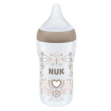 NUK حلمة فيرست تشويس سيليكون مهوّاة مقاس 2 بفتحة متوسطة عبوتان