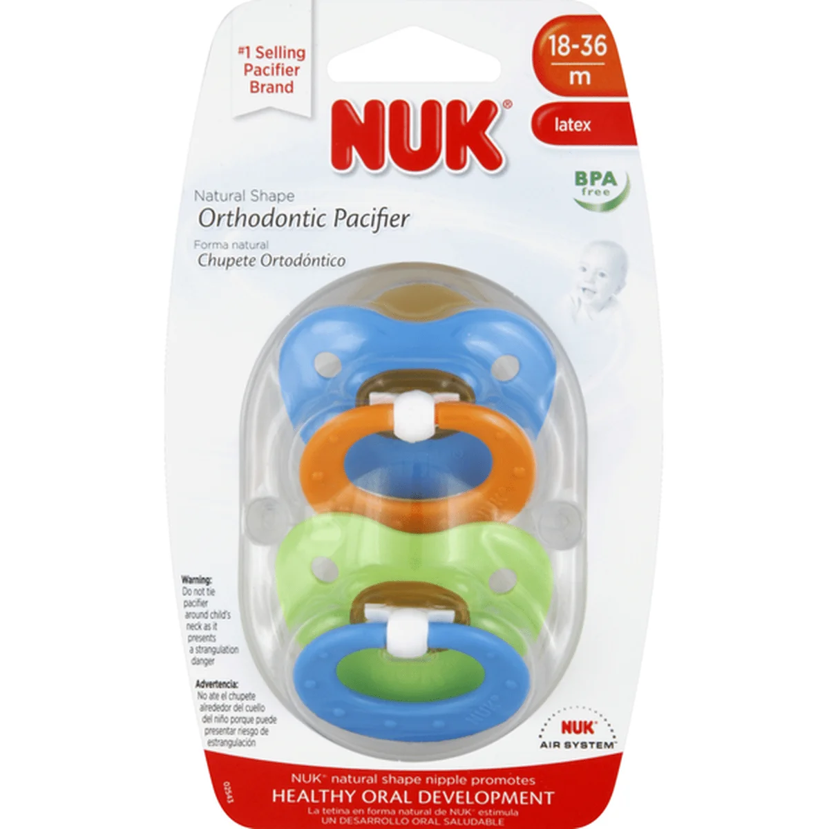NUK لهاية لاتكس بتصميم تقويمي مقاس 1 لحديثي الولادة 0-6 أشهر