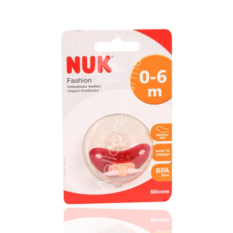 NUK لهاية Fashion مقاس 1 لحديثي الولادة بشكل أورثودنتي مهدّئ