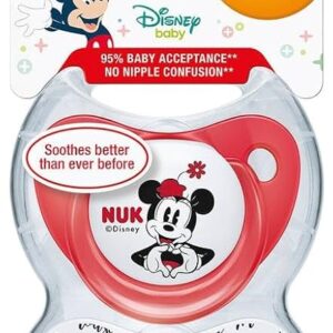 NUK Disney لهّاية سيليكون تقويمية للأطفال مقاس 1 من 0-6 أشهر