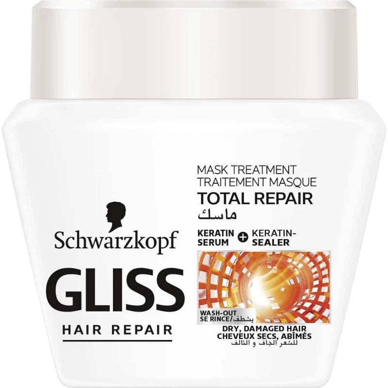 SCHWARZKOPF Gliss بخاخ توتال ريبير المتروك للشعر التالف 200 مل