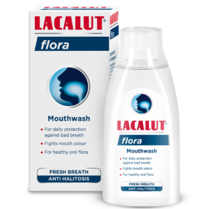 LACALUT Flora غسول الفم بالزنك والفلورايد لمكافحة رائحة الفم 300 مل LACALUT Flora غسول الفم بالزنك والفلورايد لمكافحة رائحة الفم 300 مل