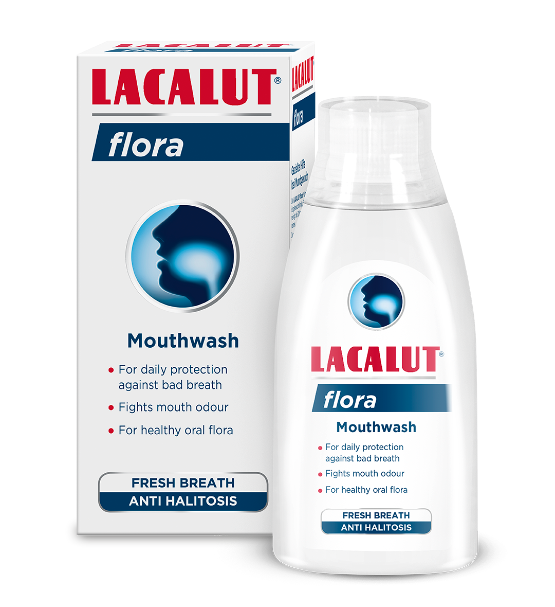 LACALUT Flora غسول الفم بالزنك والفلورايد لمكافحة رائحة الفم 300 مل