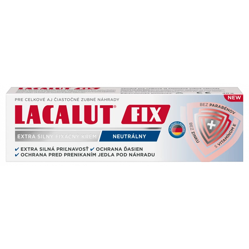 LACALUT Fix كريم تثبيت أطقم الأسنان بفيتامين E خالٍ من الزنك 40 جم