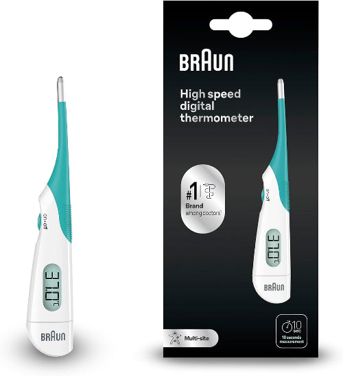 BRAUN ميزان حرارة رقمي سريع 3 في 1 للعائلة PRT1000