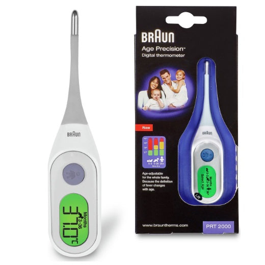 BRAUN ميزان حرارة رقمي بتقنية دقة العمر للعائلة PRT2000