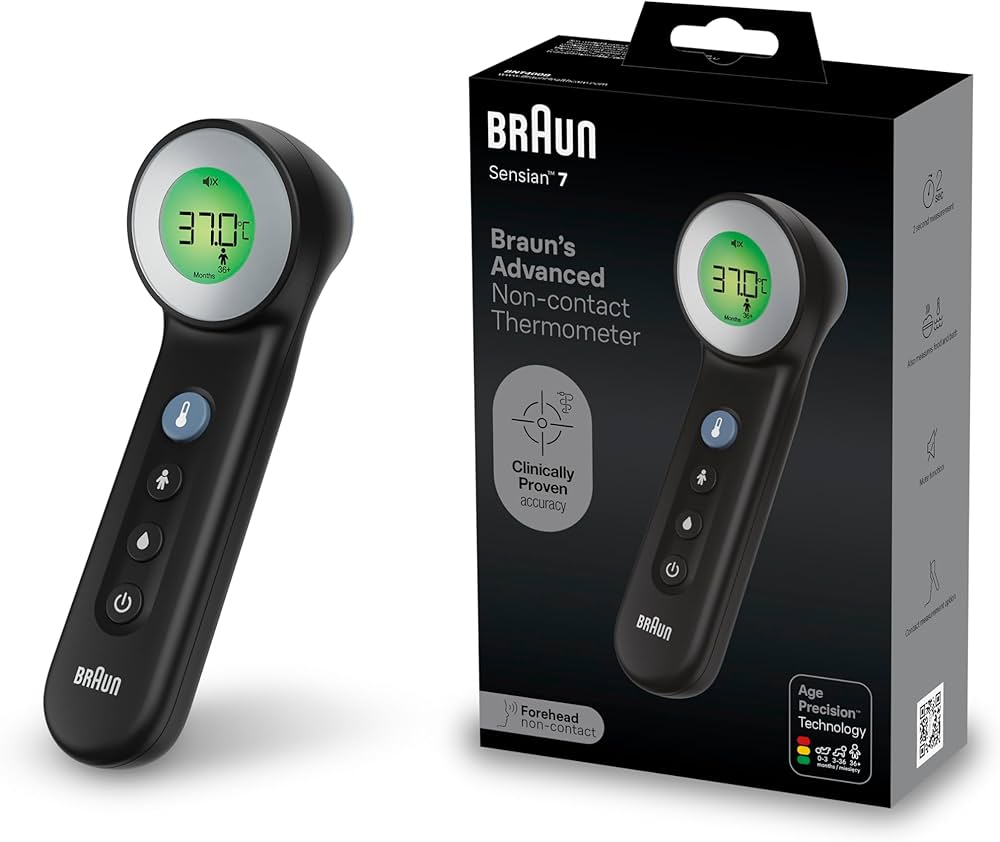 BRAUN ميزان حرارة بدون لمس للجسم والسوائل BNT400B