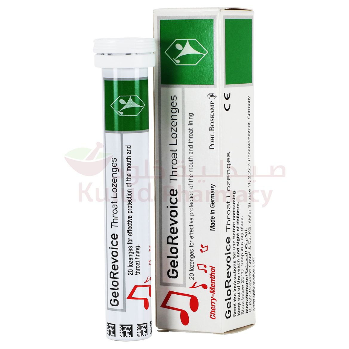 GELOREVOICE أقراص استحلاب للحلق بحمض الهيالورونيك بنكهة الكرز 20 قرصاً