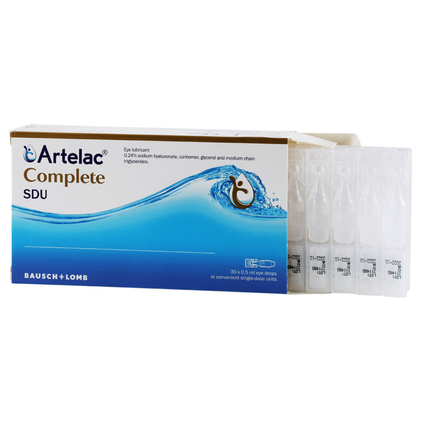 ARTELAC Complete SDU قطرات ترطيب العين بحمض الهيالورونيك 30 أمبولة