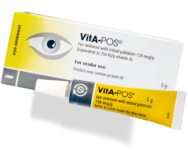 VITA-POS مرهم العين الليلي بفيتامين A لترطيب العيون الجافة 5 غ
