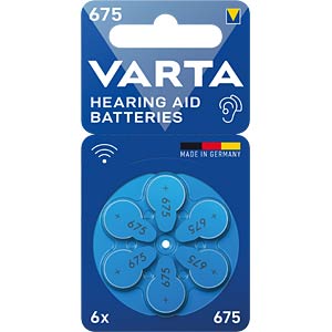 VARTA بطاريات سماعات الاذن زنك-هواء مقاس 675 جهد 1.45 فولت VARTA بطاريات سماعات الاذن زنك-هواء مقاس 675 جهد 1.45 فولت