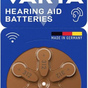 VARTA بطاريات سماعات الأذن زنك-هواء مقاس 312 عبوة 6 حبات VARTA بطاريات سماعات الأذن زنك-هواء مقاس 312 عبوة 6 حبات