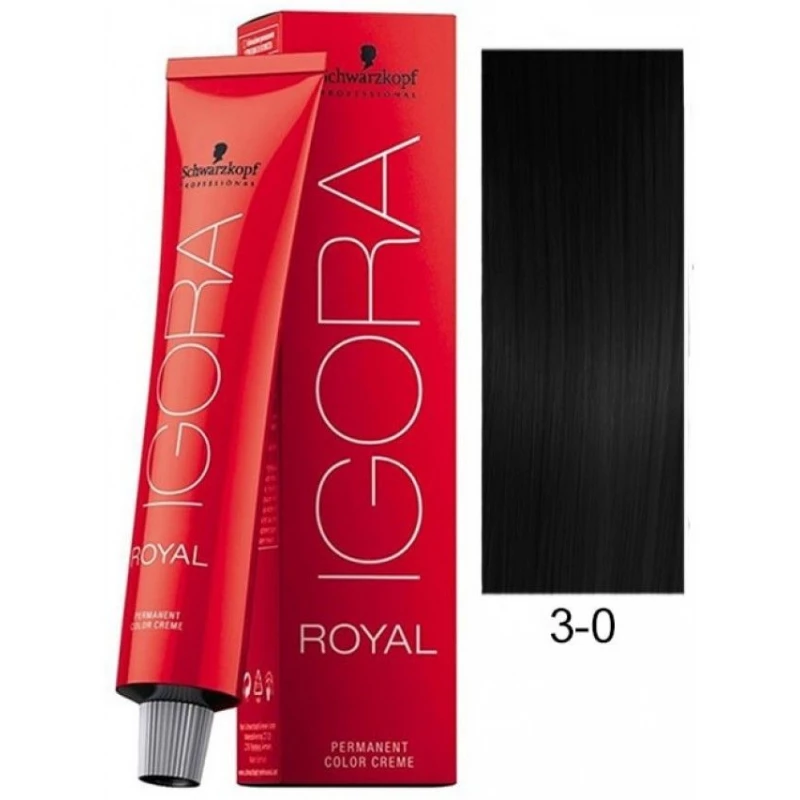 IGORA Royal صبغة شعر دائمة بلون بني غامق طبيعي 3-0 60 جم