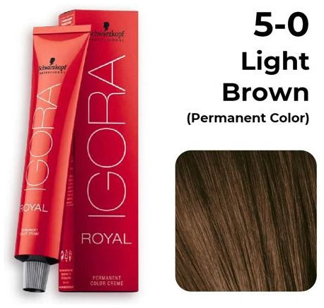 SCHWARZKOPF IGORA Royal صبغة شعر دائمة بني فاتح 5-0 بحجم 60 مل