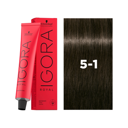 SCHWARZKOPF IGORA Royal صبغة دائمة بني فاتح رمادي 5-1 60 مل