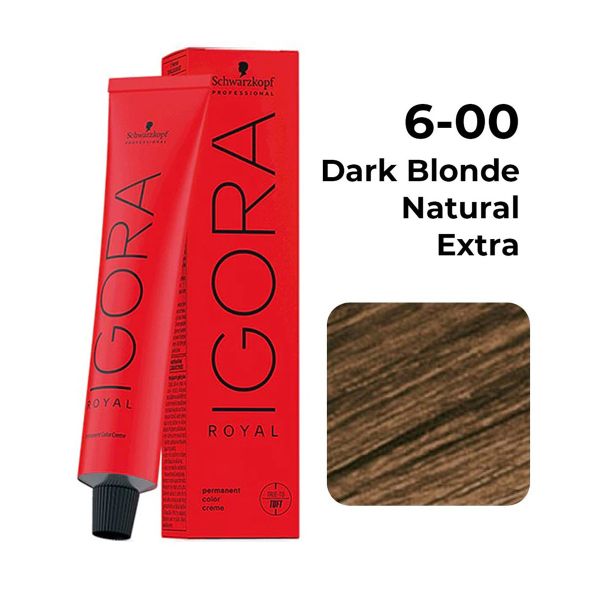 IGORA ROYAL صبغة شعر دائمة بدرجة أشقر غامق طبيعي 6-0 سعة 60 مل