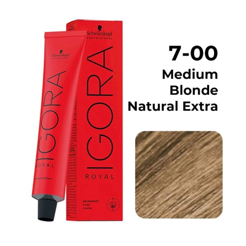 SCHWARZKOPF IGORA ROYAL صبغة دائمة أشقر متوسط طبيعي مكثّف 7-00 60 مل