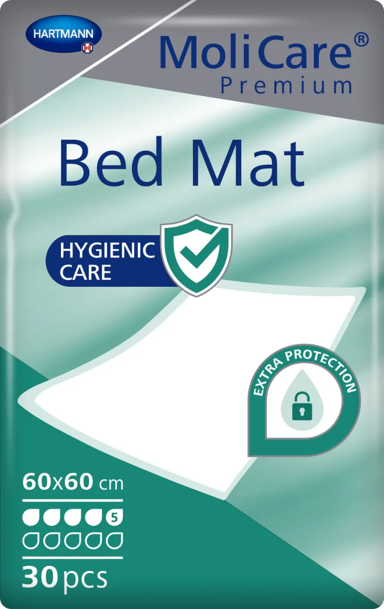 MOLICARE Premium مفارش حماية للسرير 5 نقاط 60×90 سم للسلس