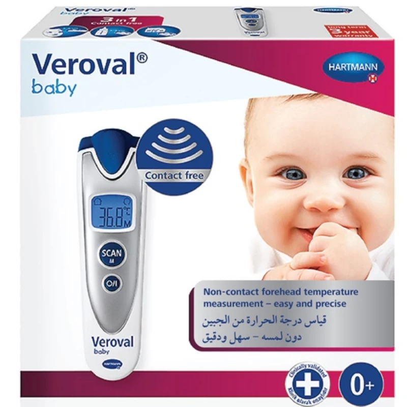 VEROVAL Baby ميزان حرارة بالأشعة تحت الحمراء بدون لمس للأطفال