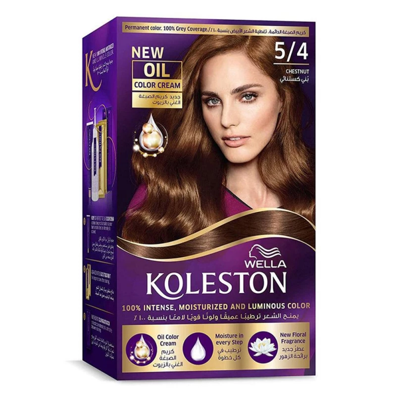 WELLA Koleston صبغة شعر كريمية دائمة درجة بني فاتح نحاسي 5/4