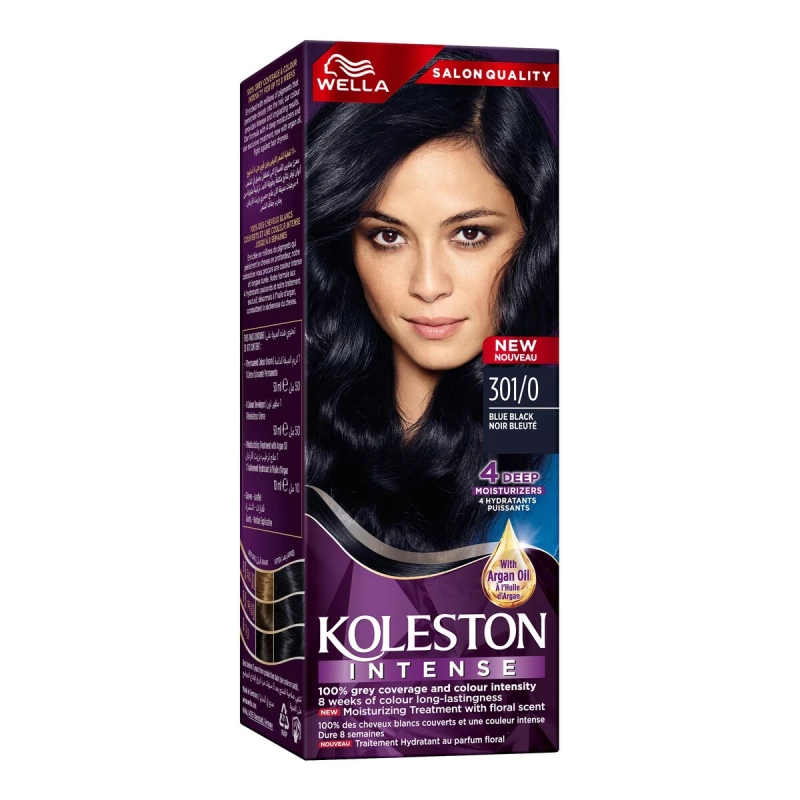 WELLA Koleston صبغة شعر زيتية كريمية 301/0 أسود مزرقّ 50 مل