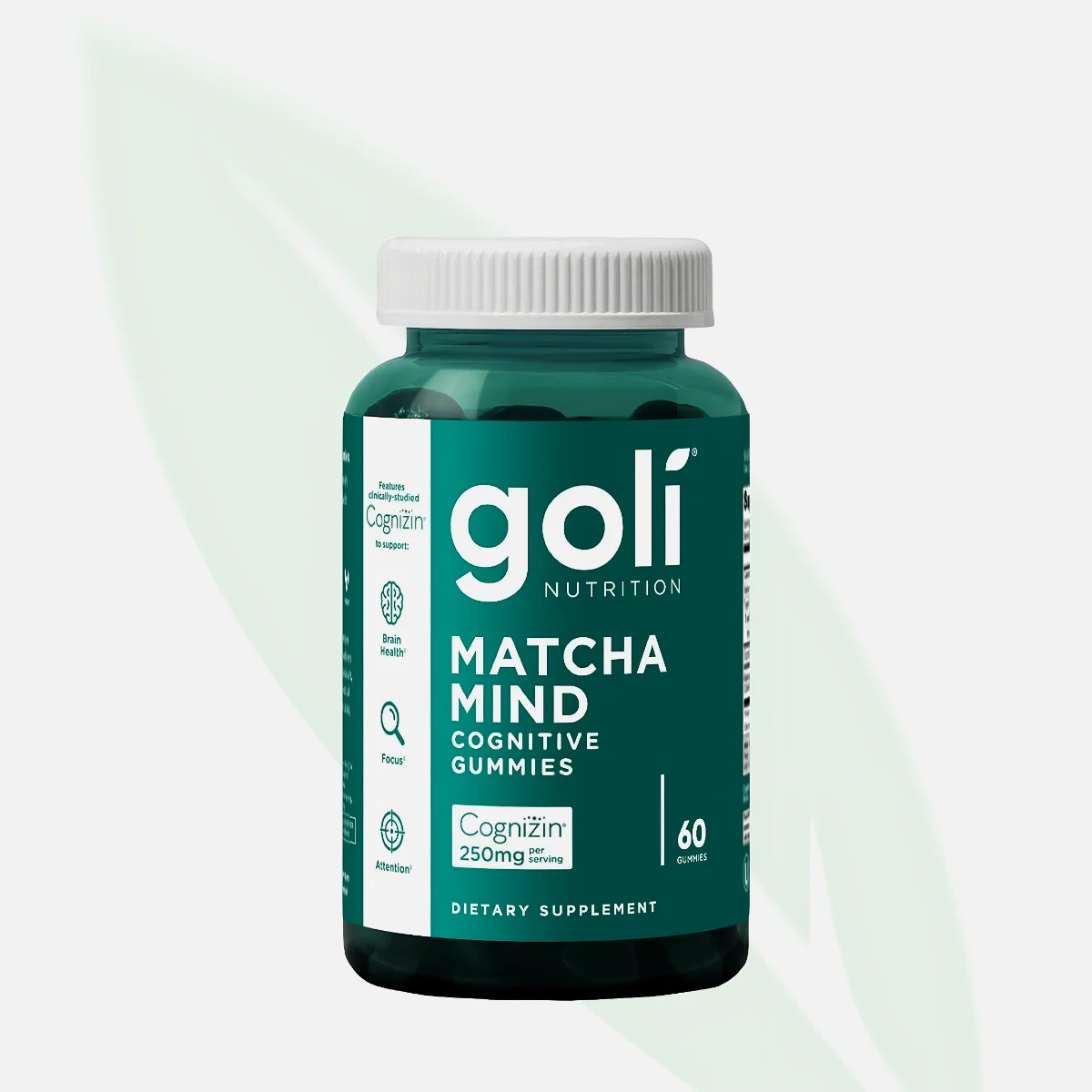 GOLI ماتشا مايند لدعم التركيز والذاكرة بالماتشا والكوجنيزين 60 قطعة