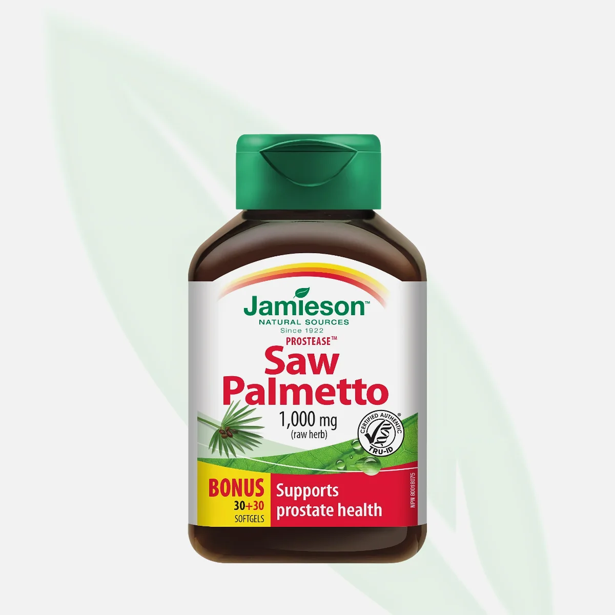 JAMIESON Prostease Saw Palmetto 1000mg Prostate Health 60 Softgels