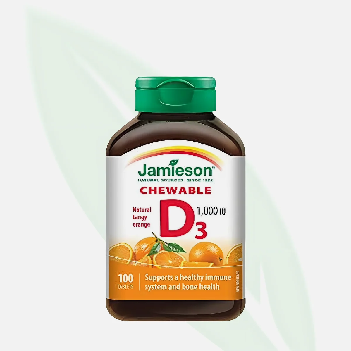 JAMIESON Chewable Vitamin D3 1000 IU Natural Flavour 100 Tablets