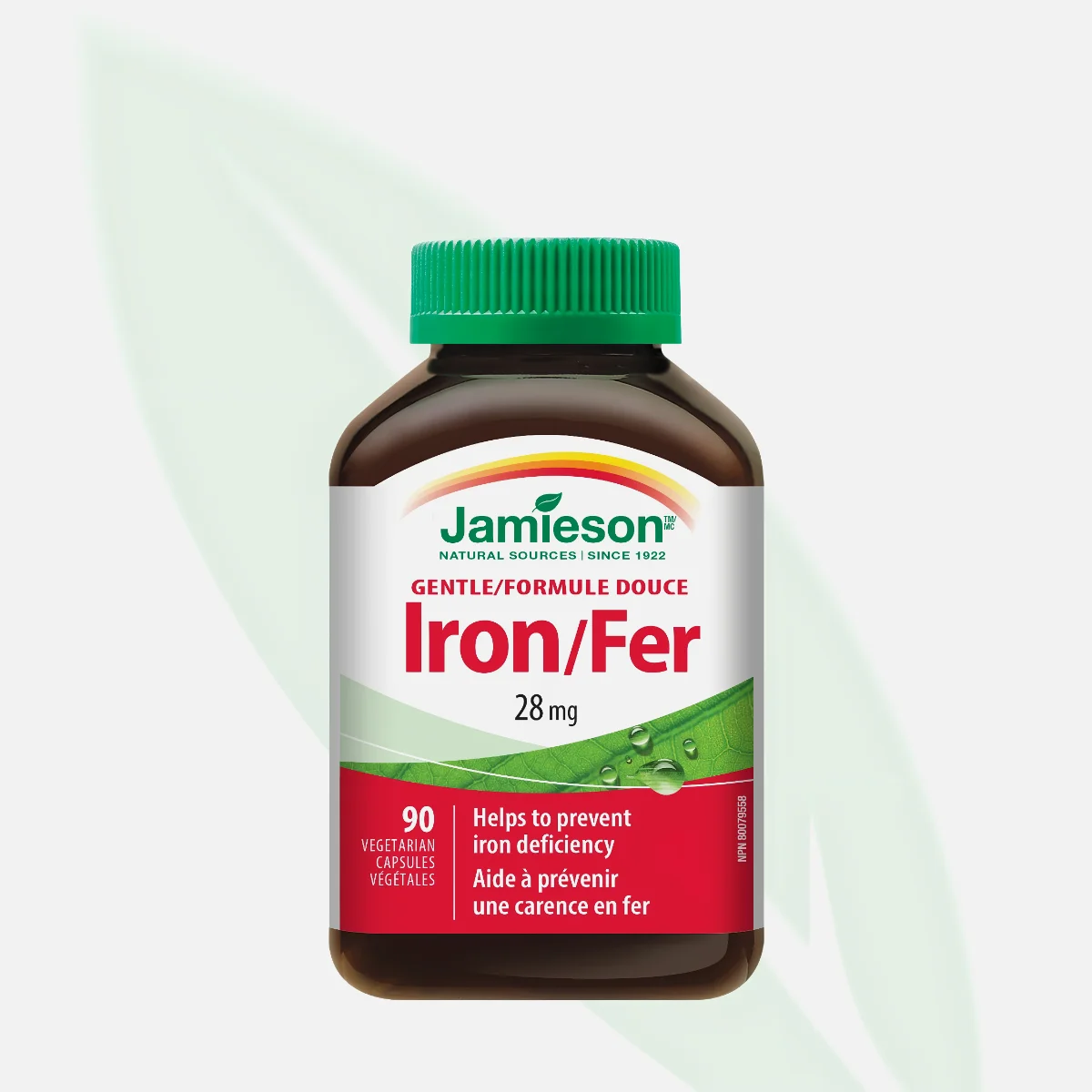 JAMIESON Gentle Iron 28mg with Folic Acid, Vitamins B2, B12 & C 90 Capsules JAMIESON Gentle Iron 28mg with Folic Acid, Vitamins B2, B12 & C 90 Capsules