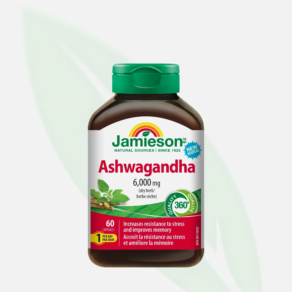 JAMIESON Ashwagandha 6000mg 60 Capsules JAMIESON Ashwagandha 6000mg 60 Capsules