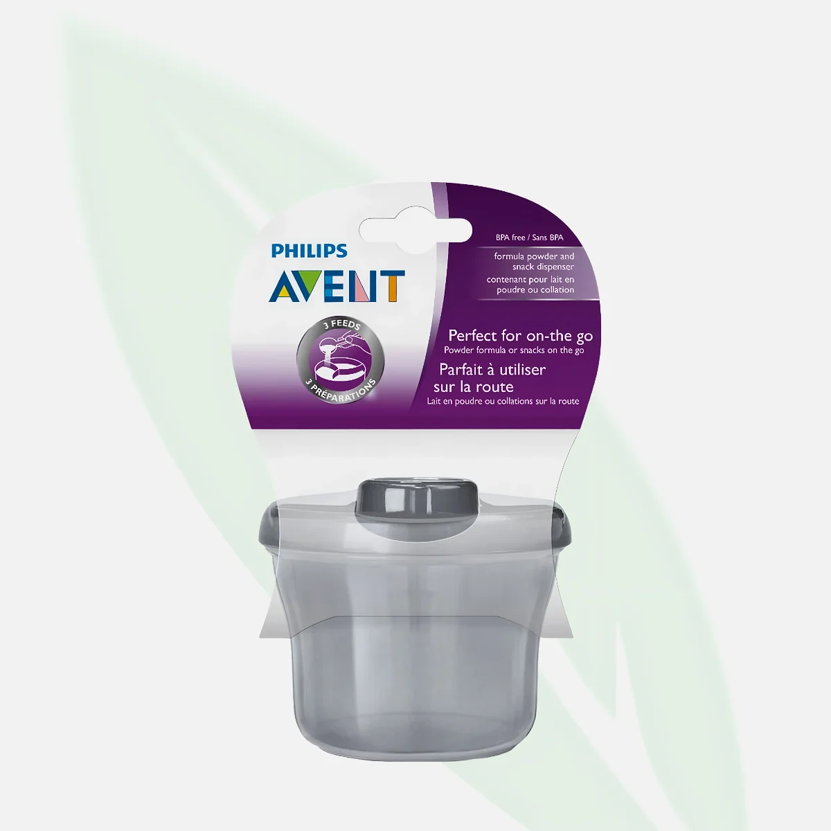 AVENT Milk Powder Dispenser 3-Compartment Grey AVENT Milk Powder Dispenser 3-Compartment Grey