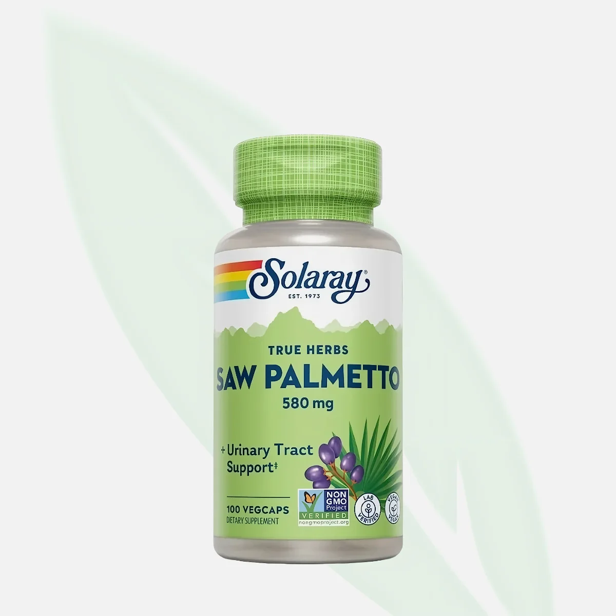 SOLARAY True Herbs ثمار نخيل المنشار 580 مغ نباتي 100 كبسولة