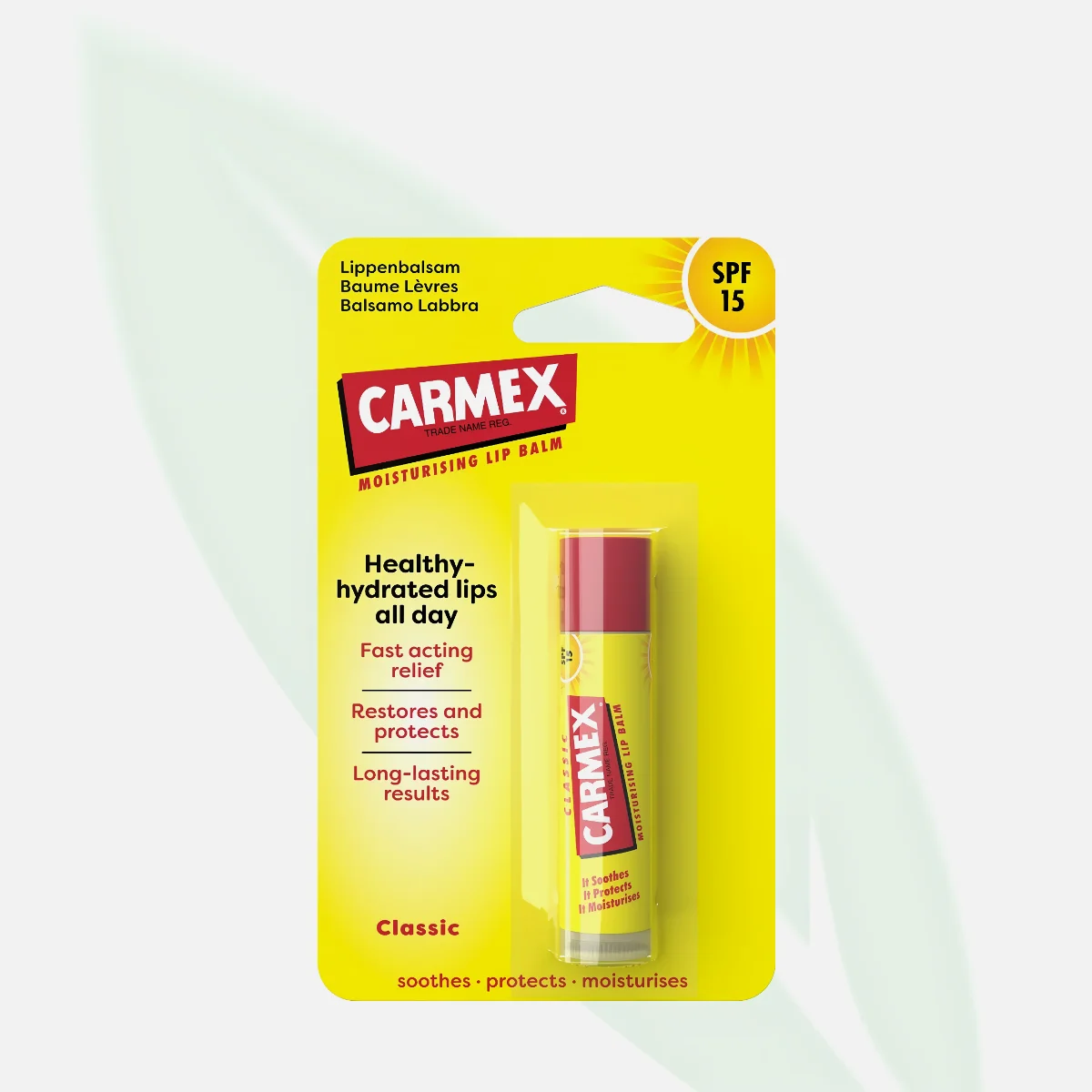 CARMEX بلسم الشفاه الطبي الكلاسيكي بعامل حماية SPF 15