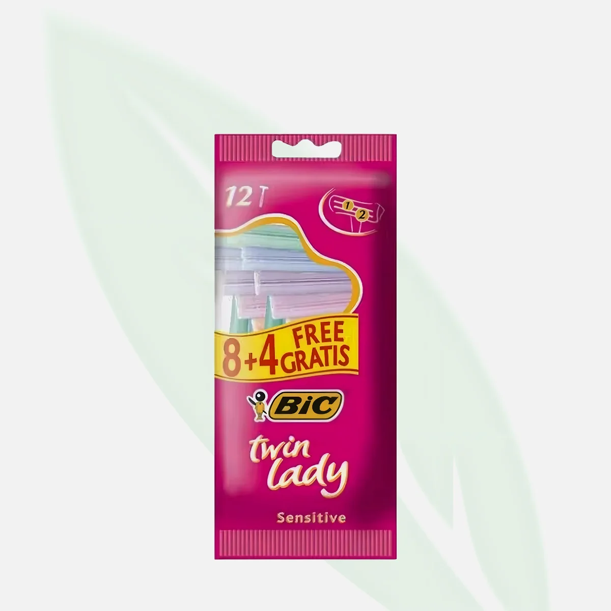BIC Twin Lady Twin-Blade Disposable Razor for Women 12-Pack (8+4 Free) BIC Twin Lady Twin-Blade Disposable Razor for Women 12-Pack (8+4 Free)