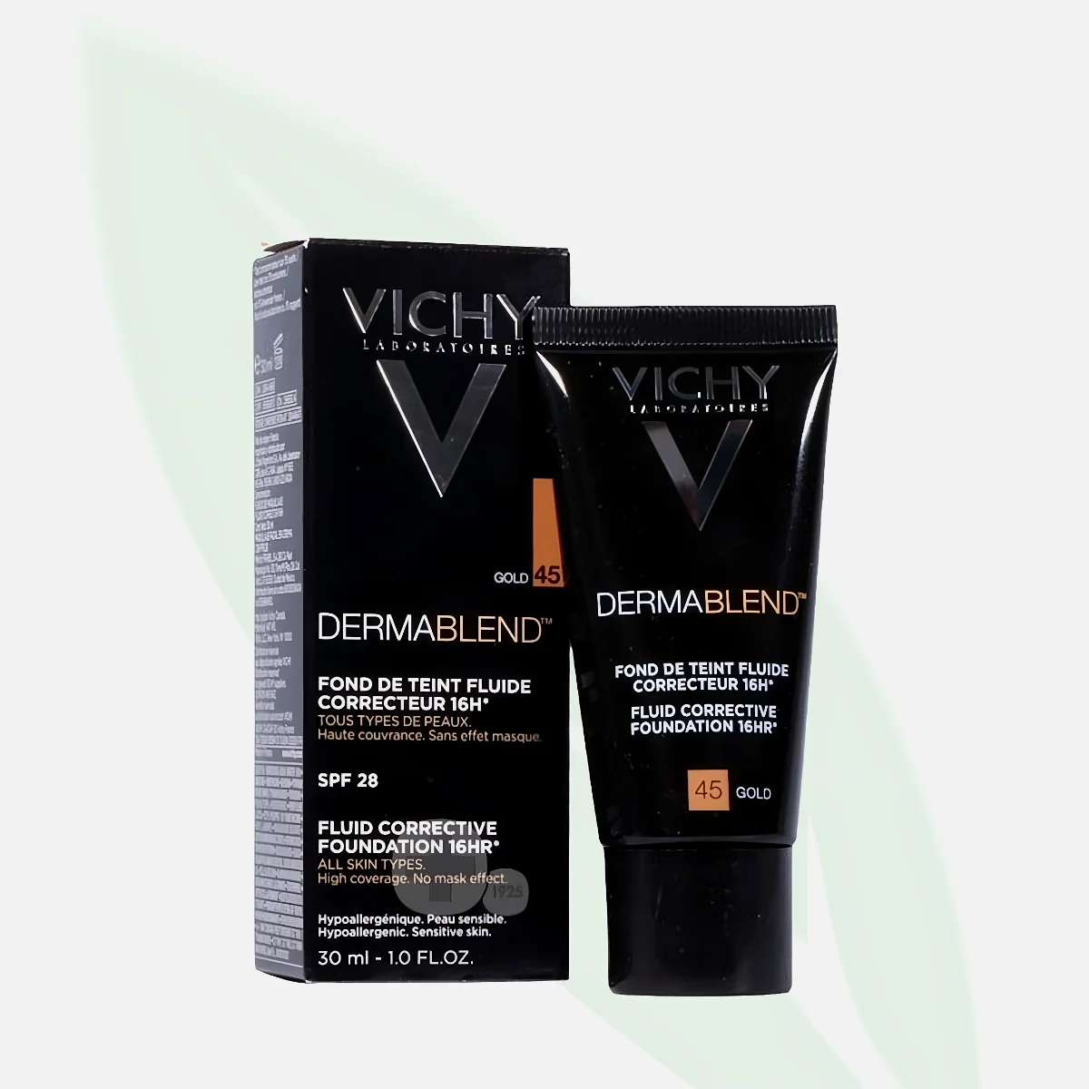 VICHY ديرمابلاند كريم أساس تصحيحي سائل الدرجة 45 ذهبي 30 مل